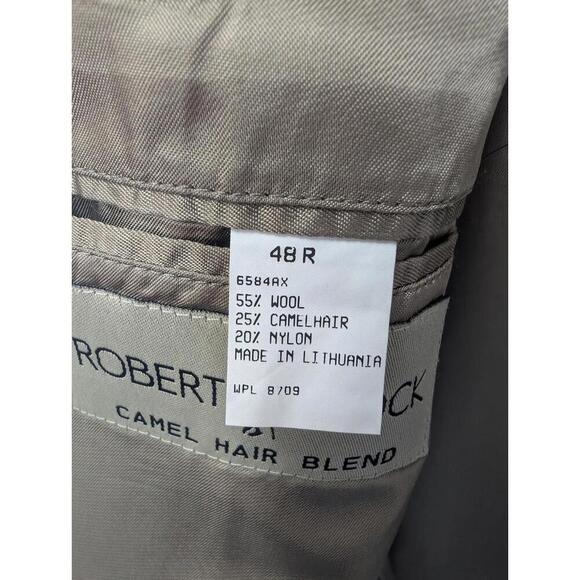 Robert Stock Camel Hair Wool Tweed Blazer Sport Coat Heritage Classic Size 48R - Picture 5 of 7